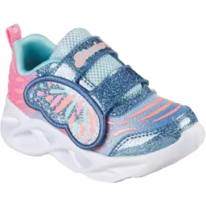 image of Skechers Girls Twisty Brights Wingin It Light Up Trainers UK Size 10.5 (EU 28)