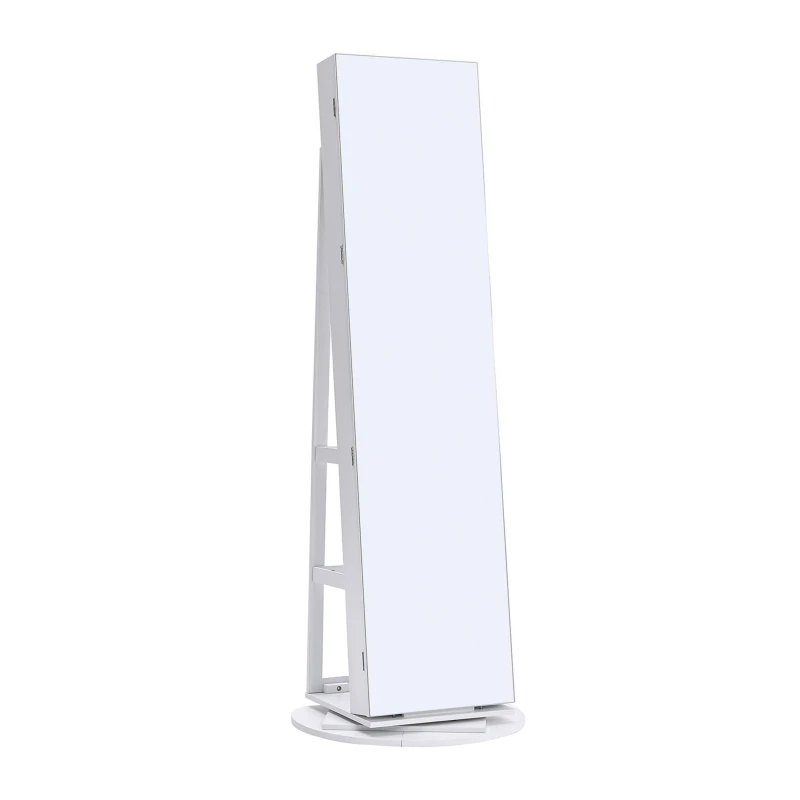Image of Kabinet UK Rotating Jewelry Armoire with Mirror White unisex One size