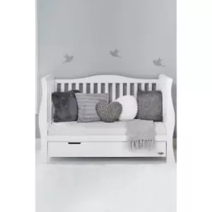 image of Obaby Stamford Luxe White Cot Bed