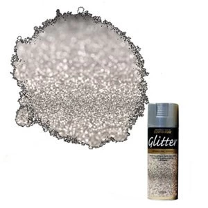 Image of Rust-Oleum Silver glitter effect Multi-surface Spray Paint 400ml
