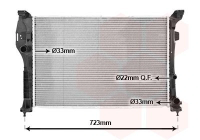 Image of VAN WEZEL Engine radiator VAN WEZEL 30012712