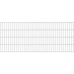 Image of 2D Garden Fence Panels 2.008x0.83 m 10 m (Total Length) Silver vidaXL - Silver