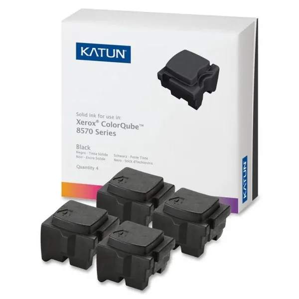 Image of Pack of 4 Black Katun Solid Ink Sticks for ColorQube 8570