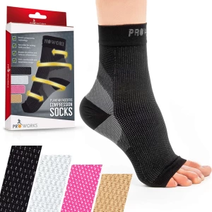 Image of ProWorks Plantar Fasciitis Socks - Large - Black