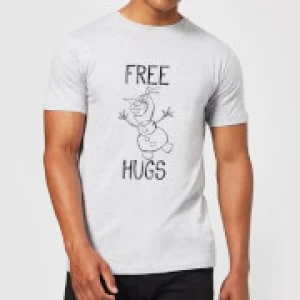 image of Disney Frozen Olaf Free Hugs Mens T-Shirt - Grey - 3XL