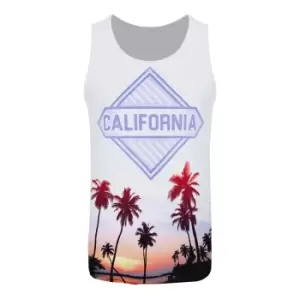 Image of Grindstore Mens California Sub Vest (XL) (White/Multicoloured)