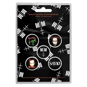 image of Marilyn Manson - Cross Logo Button Badge Pack