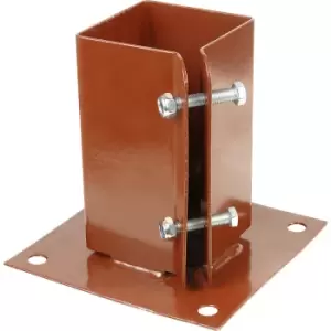 Image of Powapost Bolt Down Post Shoe 50 x 50mm Steel