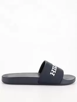 Image of Tommy Hilfiger 3D Print Hilfiger Pool Slide - Navy, Size 42, Men