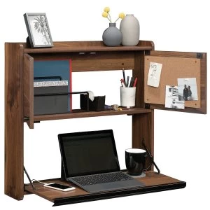 Image of Teknik Hampstead Park Wall Desk - Walnut Effect