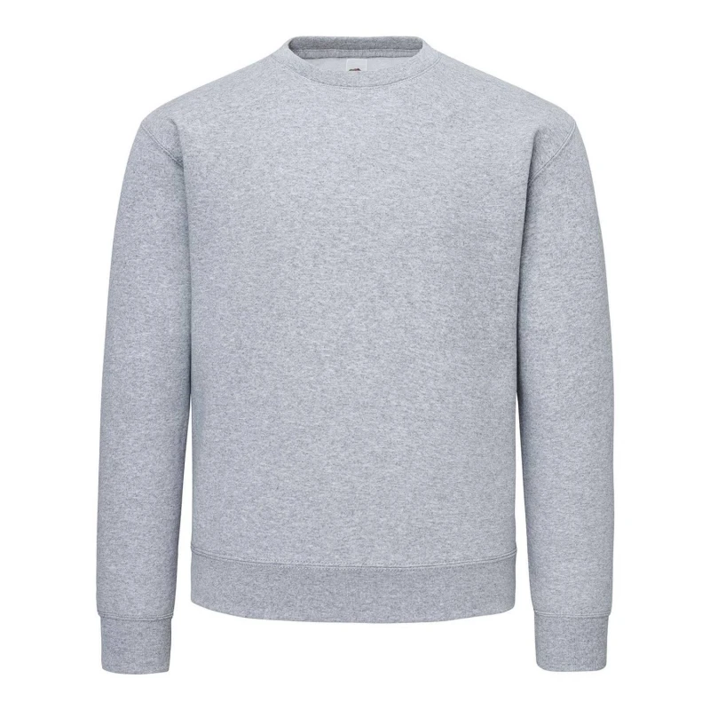 Image of Fruit Of The Loom Fruit of the Loom Men Supercotton Sweatshirt in Mid Grey Size: Small Mid Grey S Male 5063693971922