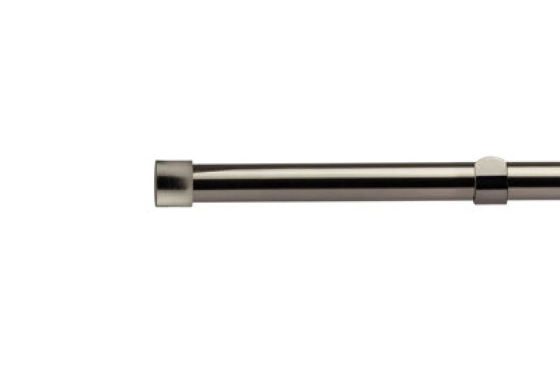 Image of Unknown 16-19mm Fenton Extendable Eyelet Metal Curtain Pole Set Black Silk 160-300Cm