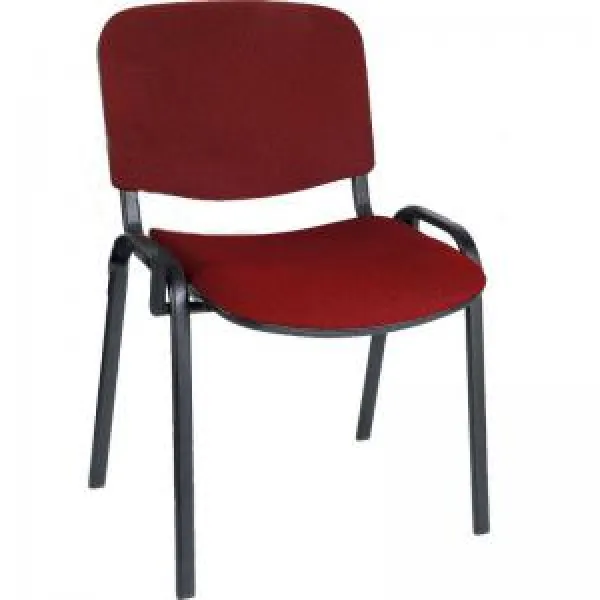 Image of Teknik Office Conference Burgundy Fabric Stackable Fully Assembled
