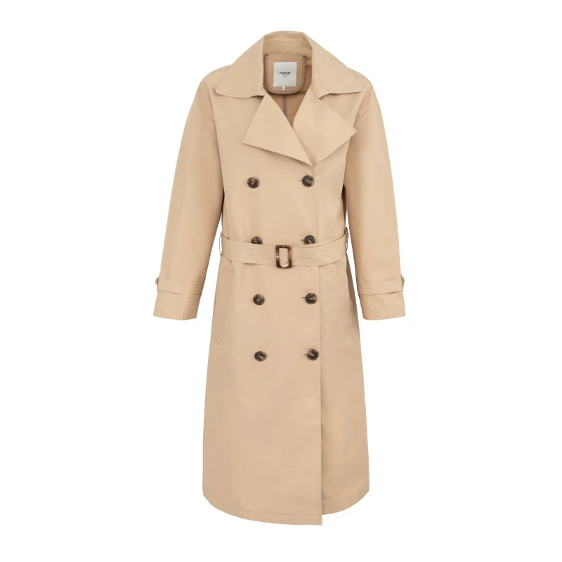 Image of Firetrap Trench Coat Womens - Beige Beige 8