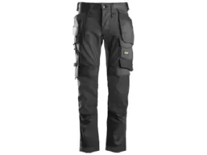 image of Snickers 62415804058 AllroundWork Stretch Trousers Slim Fit Grey/Black 41R