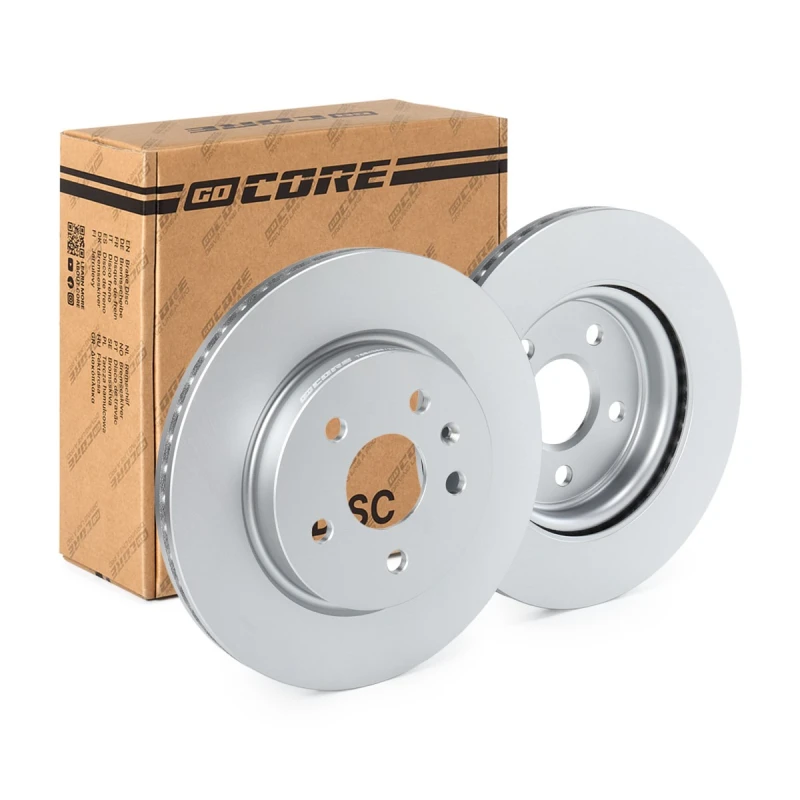 Image of goCORE GCH20268 Brake disc Rear Axle, Vented, Cast Iron, Coated, with bolts/screws Cast Iron Brake Disc (82)