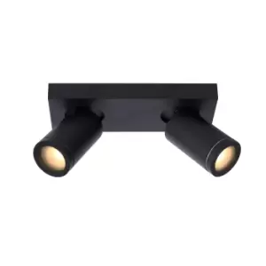 Image of Taylor Modern Twin Ceiling Spotlight Bathroom - LED Dim to warm - GU10 - 2x5W 2200K/3000K - IP44 - Black