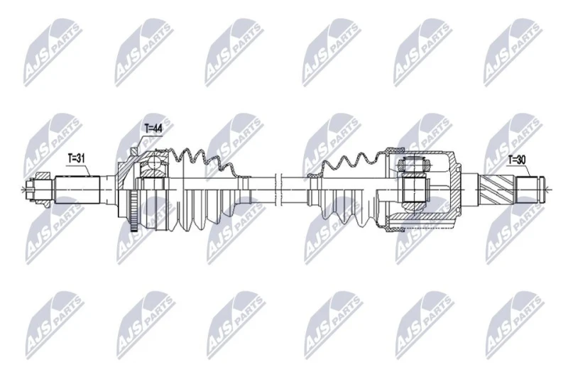 Image of NTY NPW-MZ-133 Drive shaft Rear Axle Left Drive Shaft (13)