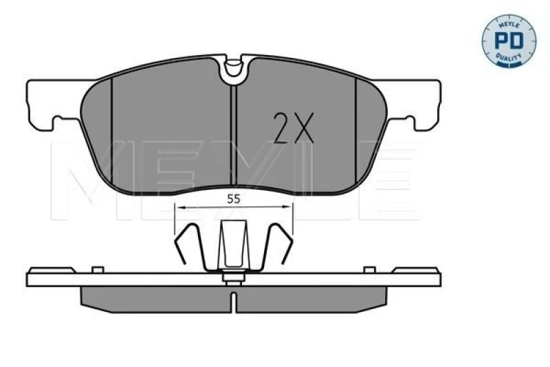 Image of Brake pad set MEYLE 025 221 4519/PD