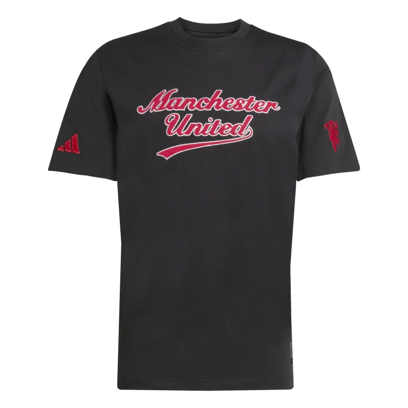 Image of Adidas Manchester United T-Shirt US 2025/26 Noir Male XS JW5255