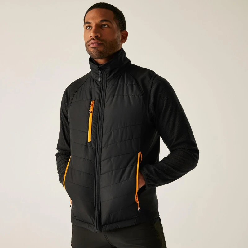 Image of Regatta Mens Pro Universal Bodywarmer Black Orange Po male XS