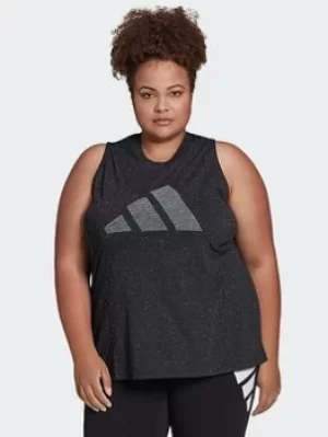 Image of adidas Sportswear Future Icons Winners 3.0 Tank Top (plus Size), Black, Size 2X, Women