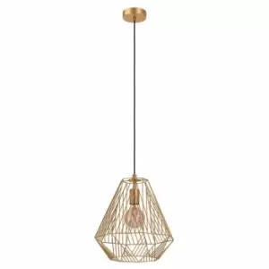 Image of Eglo Gold Geometric Single Pendant