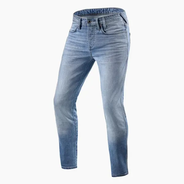 Image of REV'IT! Jeans Piston 2 SK Light Blue Used Motorcycle Jeans Size L34/W34