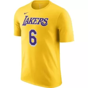 image of Nike NBA N & N T Shirt Mens - Yellow