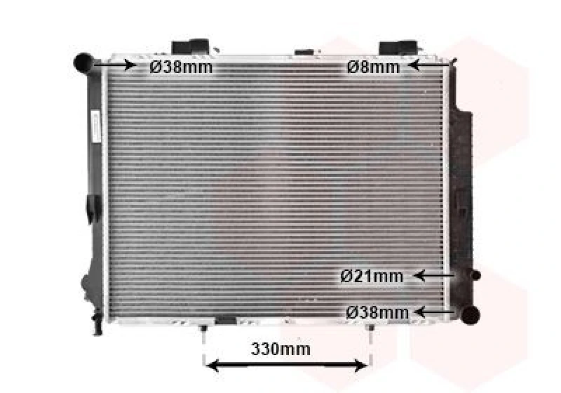 Image of VAN WEZEL Engine radiator VAN WEZEL 30002191