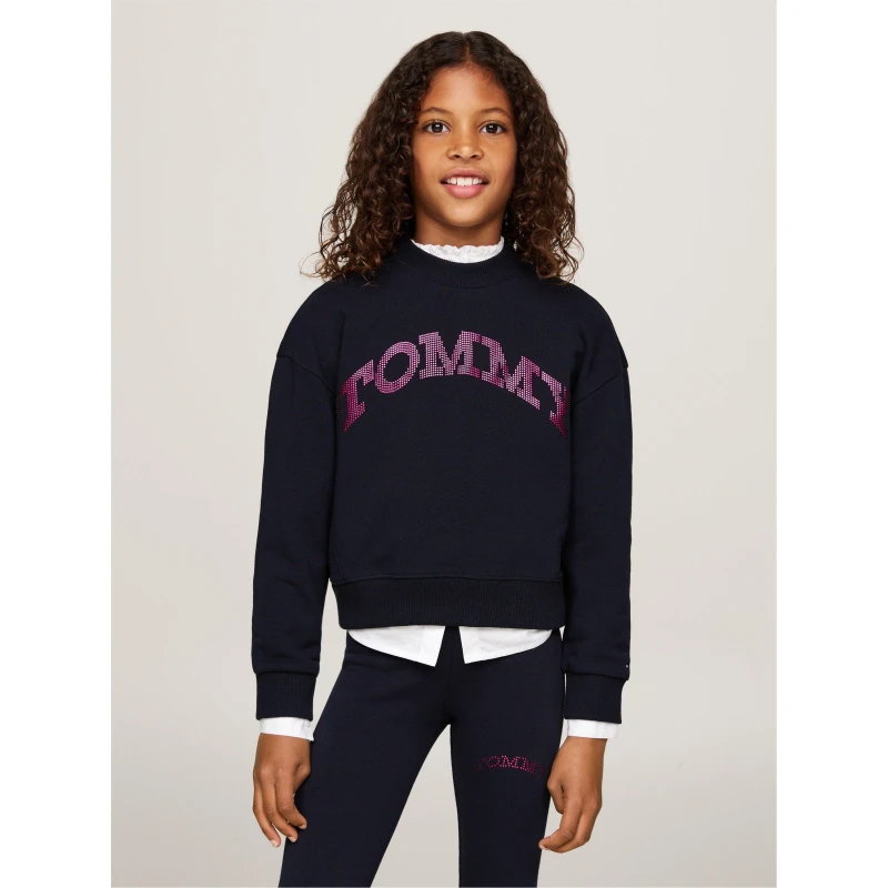 Image of Tommy Hilfiger Tommy Foil Sweat Jn44 Crew Sweaters 4Y Blue 52915218135