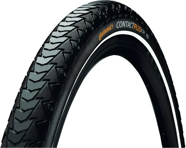 image of Continental Contact Plus Reflex Tyre Wire Bead 700X28C BLACK/BLACK REFLEX