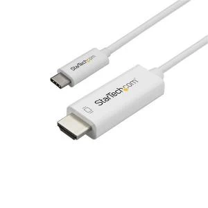 Image of StarTech 3m USB C to HDMI Adapter Cable 4K 60Hz Cord White 10ft.