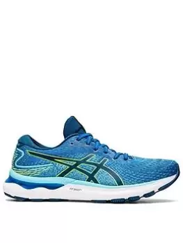 Image of Asics Gel-nimbus 24, Blue/Lime/White, Size 10, Men