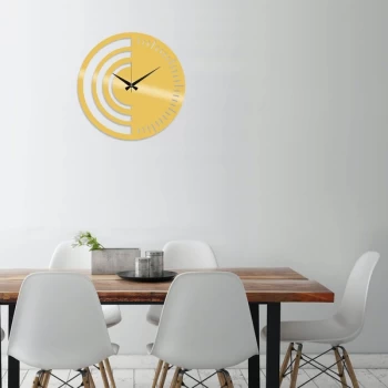 image of Metal Wall Clock 8 - Gold Gold Decorative Metal Wall Clock