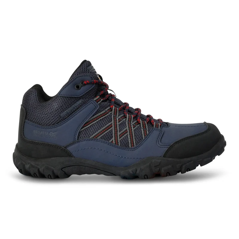 Image of Regatta Regatta Men Edgepoint Waterproof Mid Walking Boots in Dark Navy Size: 6 Dark Navy 6 Male 5063019671116