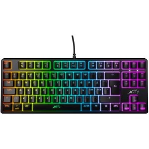 image of Xtrfy K4 RGB TKL Compact Mechanical Gaming Keyboard, Tenkeyless , Full N-key Rollover, 1000Hz, Adjustable RGB, Black