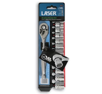 Image of Laser Tools 4111 Alldrive Socket Set - 3/8"D Chrome Vanadium