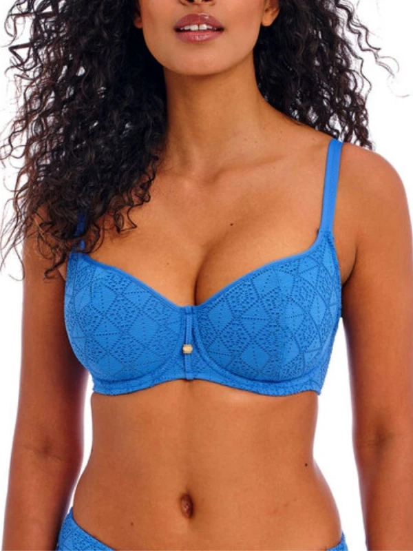 Image of Freya Womens Nomad Nights Sweetheart Bikini Top in Blue Size: 30DD Blue Female 30DD