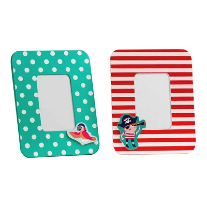 Image of Orsina Playful Design Assorted 4 X 6 Photo Frames, Pirate Themed Picture Frame, Durable Multi Photo Frame For Wall