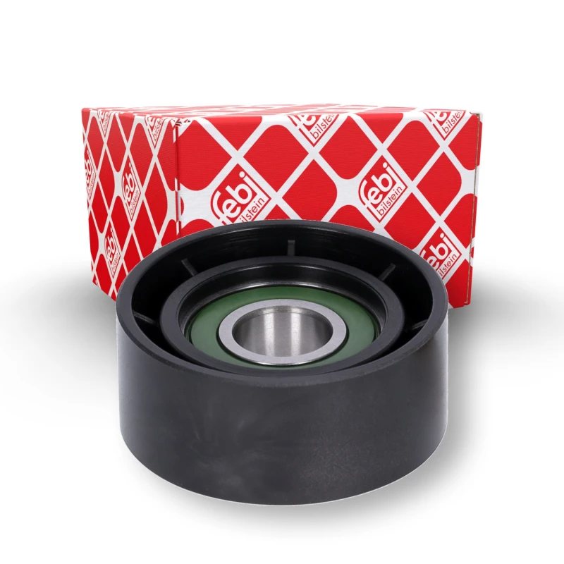 Image of FEBI BILSTEIN 21033 Idler Pulley Plastic Deflection/Guide Pulley,v-ribbed belt (312)