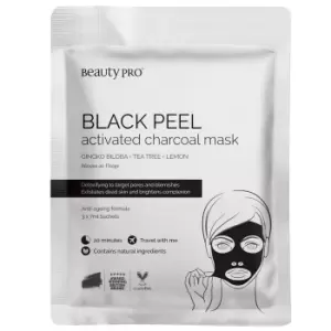 image of Beauty Pro Beauty Pro Black Peel-Off Mask With Activiated Charcoal - 3 x 7g