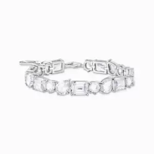 Sterling Silver White Zirconia Stones Bracelet A2140-051-14-L19V