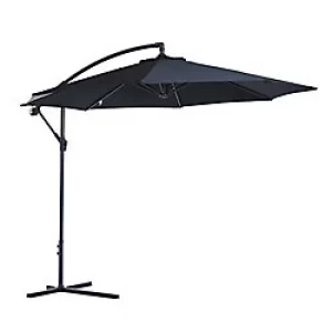 image of Outsunny Patio Umbrella 01-0217 Metal, Polyester Black