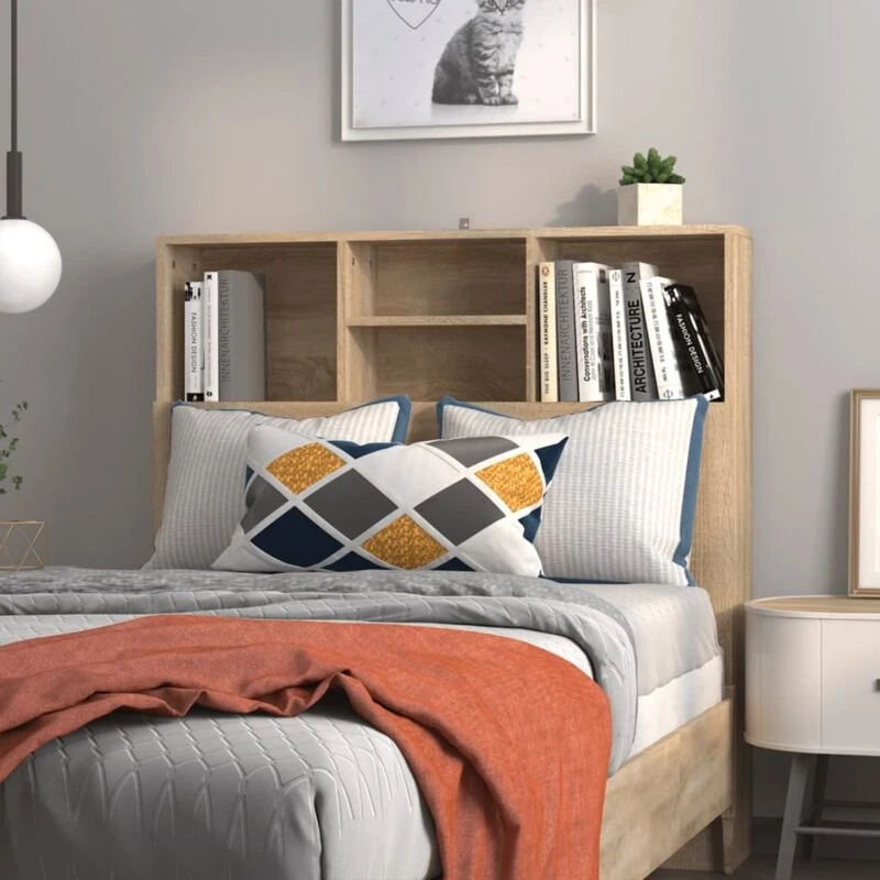 Image of VIDAXL Headboard Cabinet Sonoma Oak 100x19x103.5cm Vidaxl 8720286966440