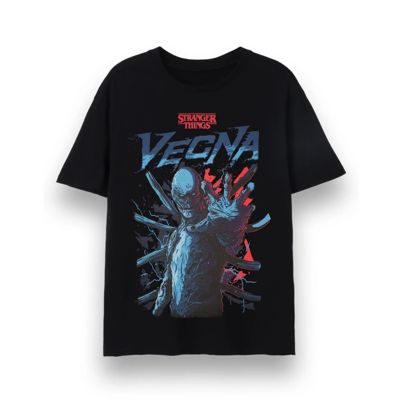 Image of Stranger Things Stranger Things Men Short Sleeved T-Shirt in Black Size: Small Black S Male 5063203900848