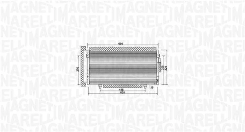 Image of MAGNETI MARELLI Air conditioning condenser MAGNETI MARELLI 350203998000