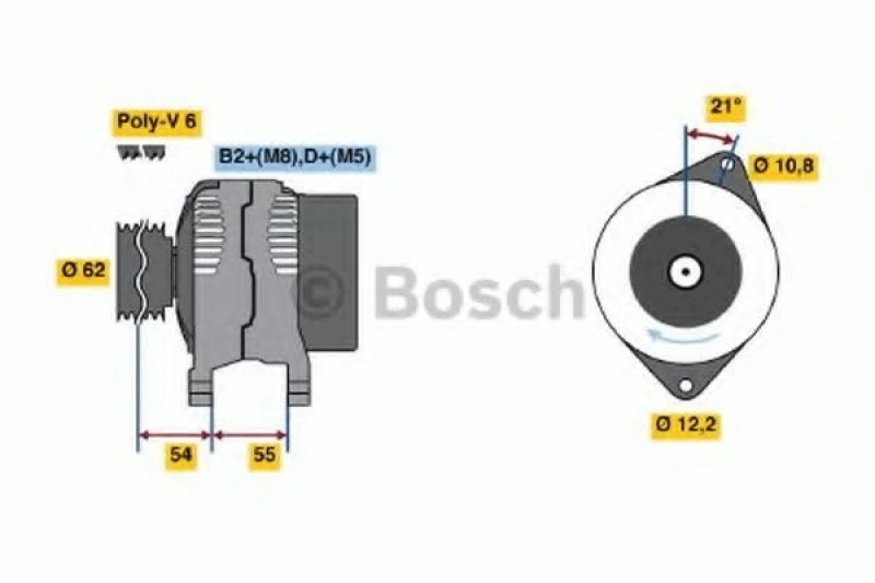 Image of Alternator Bosch 0 986 042 780