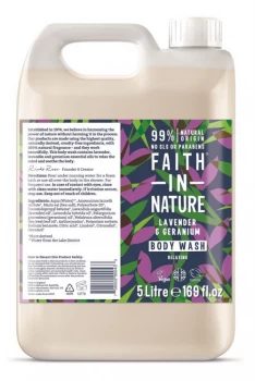 Image of Faith in Nature Body Wash Lavender & Geranium 20l