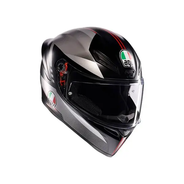 Image of AGV K1 S E2206 Full Face Helmet Lap Matt Black Grey Red Size S